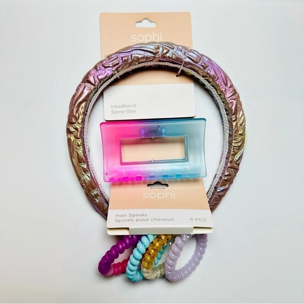 Sophi Hair Accessories Fun Beautiful Colorful Bundle - 6 Pieces